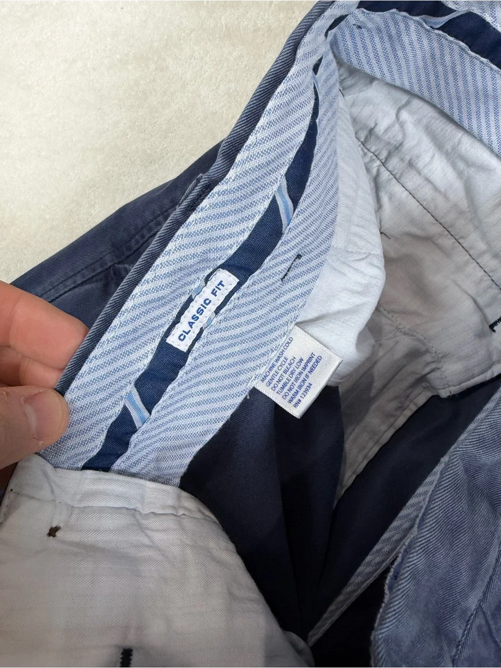 Southern Tide 30W 32L Navy Blue Classic Flat Front Chino Stretch Cotton Pants